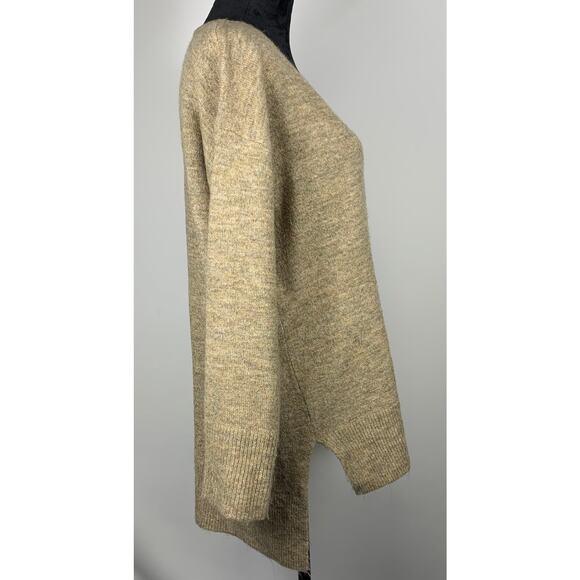 GeeGee High-Low Sweater Women's Medium Brown V-Neck Long Sleeve Soft Cozy - Picture 7 of 9